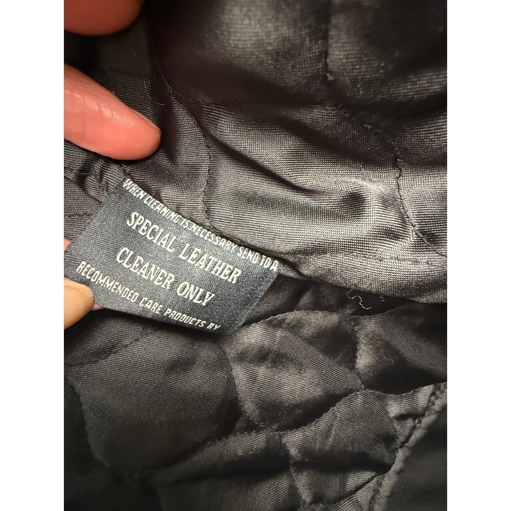 Gianna Lorenzi Italy Leather Jacket Mens XXL Black Lambskin Coat Zip-Out Lining - Picture 8 of 15